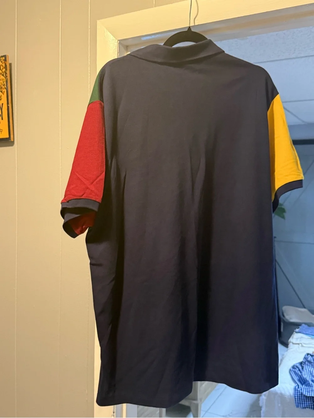 Polo by Ralph Lauren Green Colorblock Polo with Yellow & Red Accents